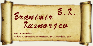 Branimir Kušnorjev vizit kartica